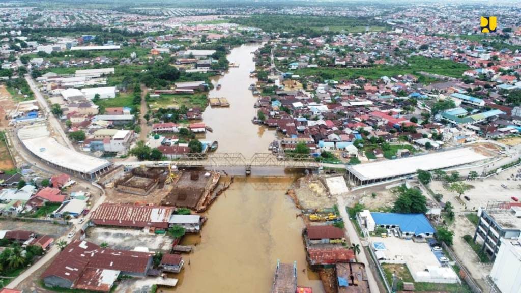 Jembatan Sei Alalak di Banjarmasin, Provinsi Kalimantan Selatan